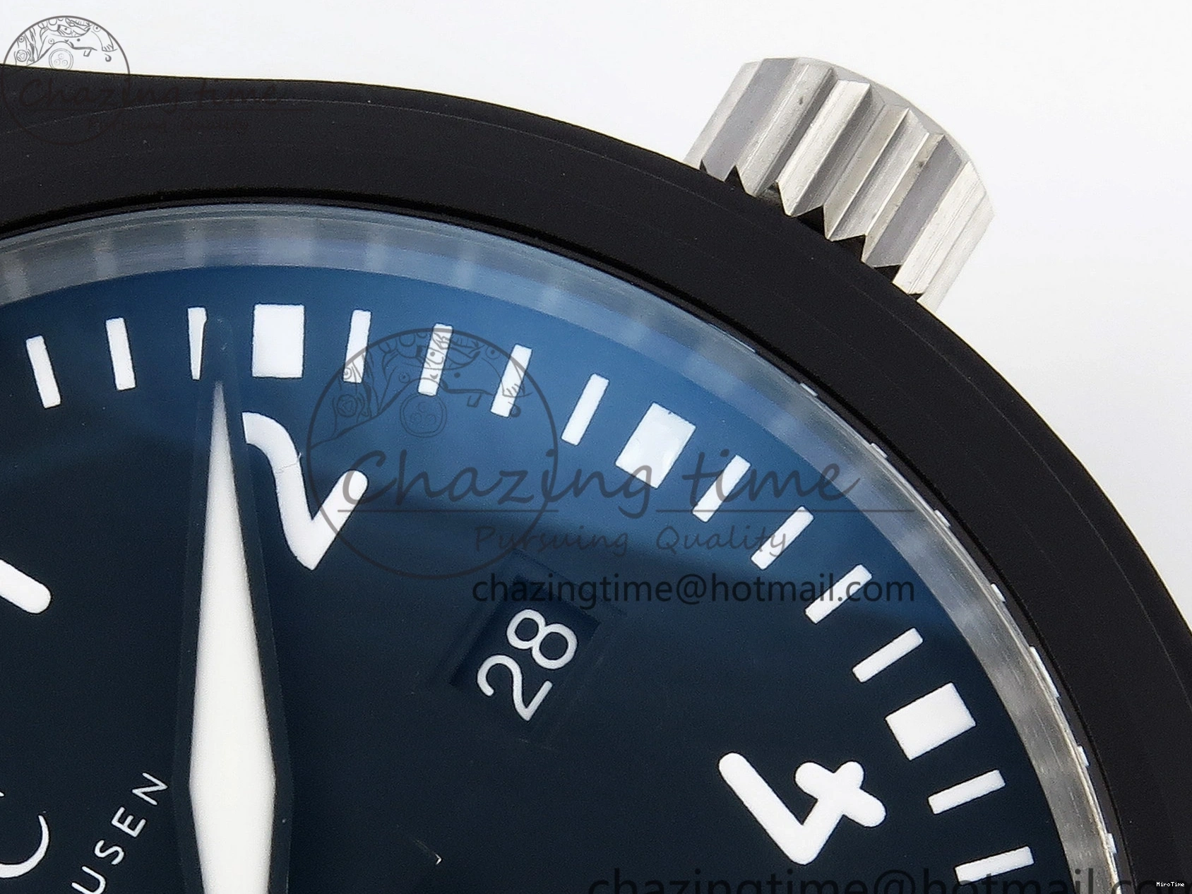 MIROTIME 0208 FreshLook Pilot’s Watch Top Gun Black Ceramic IW326901 ZF 1:1 Best Edition on Black Nylon Strap A 7026